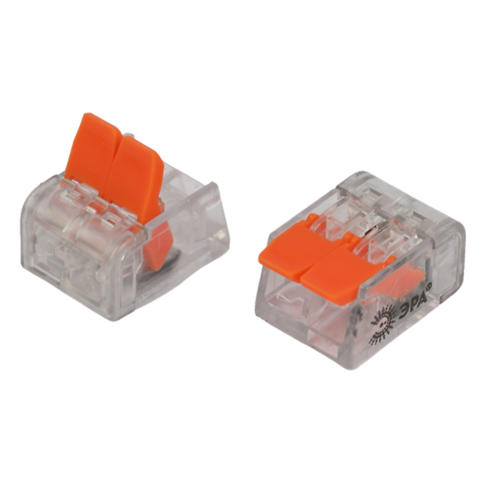 Клемма ЭРА NO-225-428 универсальная 221-412 компактная с рычагами 2-проводная 0.2-4 мм2 (упаковка 4 шт.)