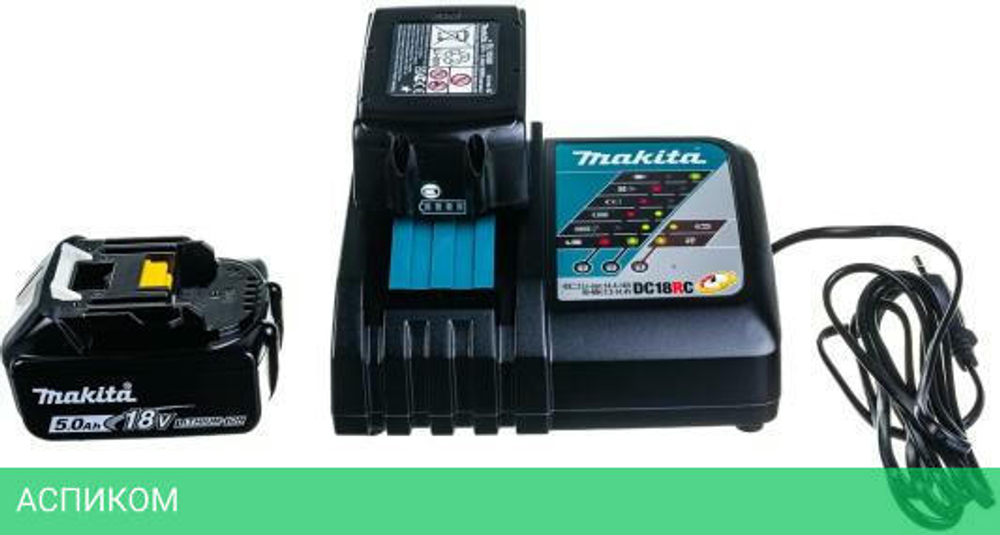 Аккумулятор с зарядным устройством для инструмента Makita BL1850B 18В 5Ач (191L74-5)