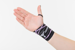 Кистевые бинты Totemic Clo неэластичные шнурковые, 8*56см, сиреневые