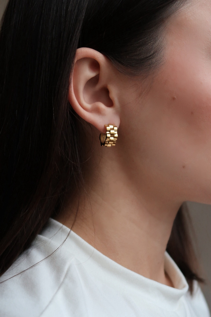 Серьги ЦЕПИ mini gold