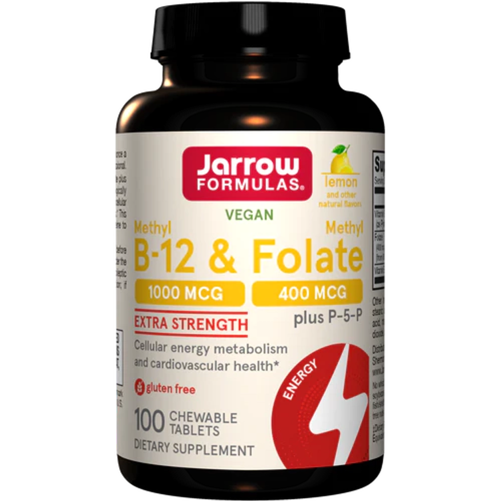 Methyl B-12 & Methyl Folate Lemon 100 таблеток Jarrow Formulas
