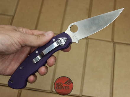 Складной нож Steelclaw Боец-3 (Реплика Spyderco Military), фиолетовая рукоять - сталь D2