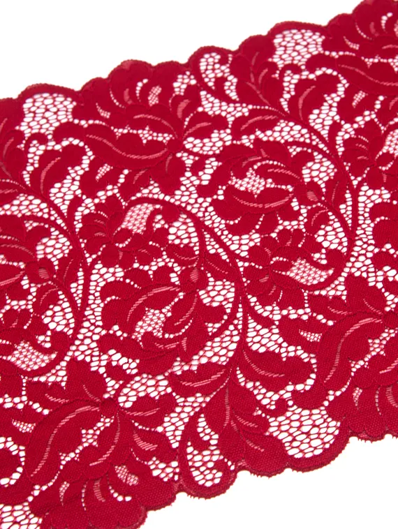 03-200 Кружево эластичное 22 см, темно-красный