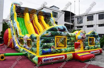 Коммерческий батут-горка "Царь зверей-2", 11*7*7,5 м