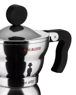 Alessi - Алюминиевая Турка кофеварка  высокого давления Moka Alessi на 6 чашек. / артикул   AAM33/6  / GTIN 8003299968084