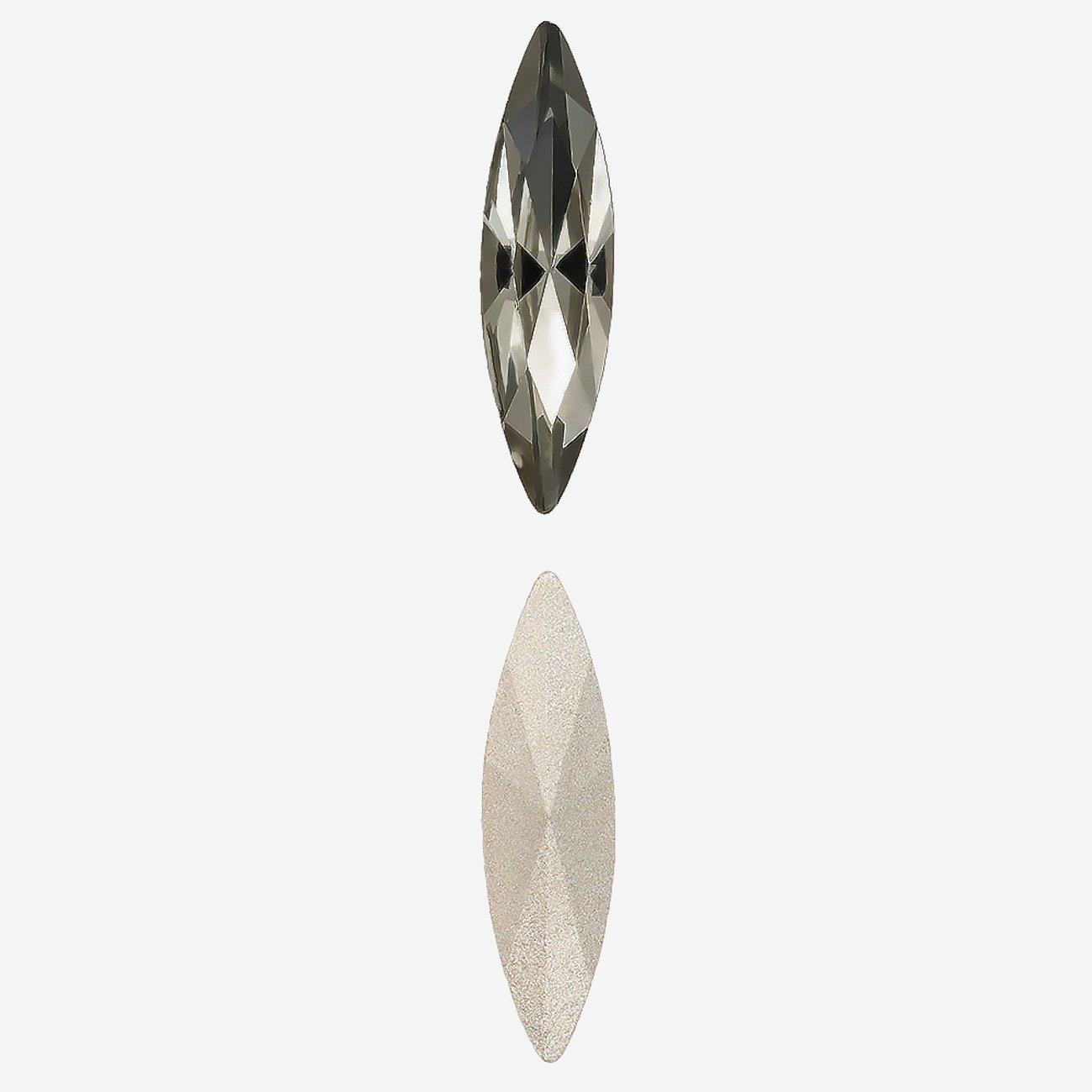 Кристалл Маркиз (Marquise Fancy Stone), оттенок "Черный Бриллиант"/"Black Diamond", 15*4мм
