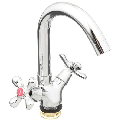 Смеситель для раковины, Frap, с кран-буксой, хром, F13731-В