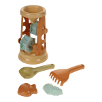 Набор для игры в песок с мельницей (5предм.) совок,грабли,форм,сет.315-7