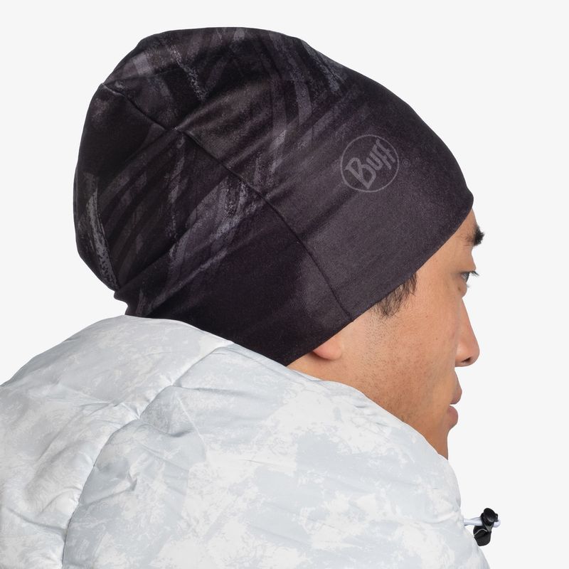 Тонкая теплая спортивная шапка Buff Thermonet Hat Bardeen Black Фото 6