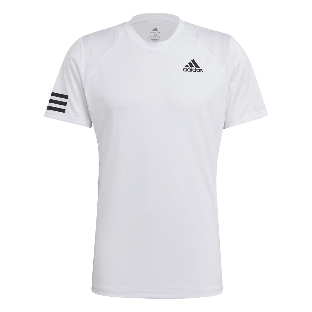Мужское теннисное поло adidas Club 3 Stripes T-Shirt Men - White, Black