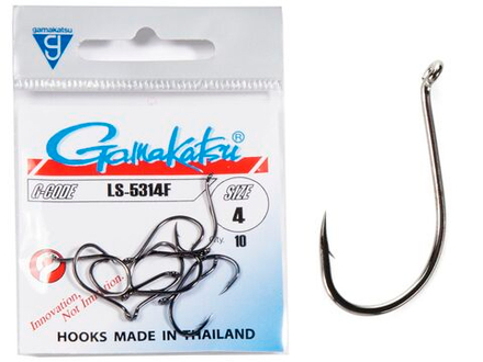Крючки Gamakatsu LS-5314F HOOKS BLACK разм. 04 10шт.