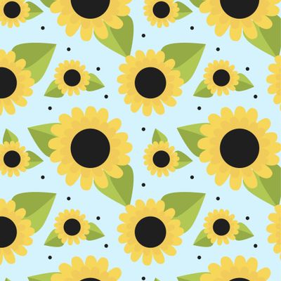 Подсолнухи на голубом