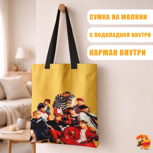 Сумка шоппер с принтом Stray Kids