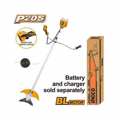 Аккумуляторный триммер BL 40В без АКБ и ЗУ INGCO CSTLI20018 INDUSTRIAL