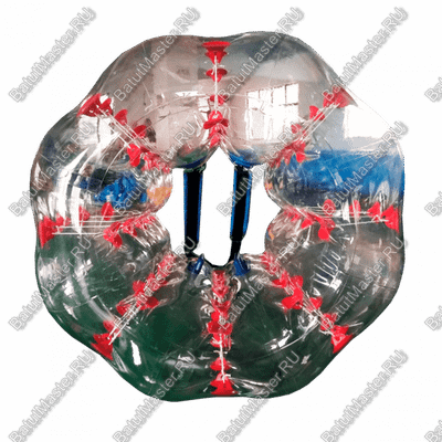 Бампербол ТПУ, диаметр 1,2 м, с красными держателями