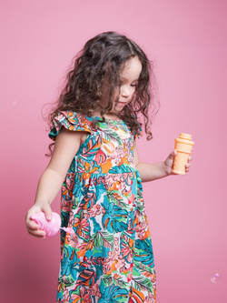 Платье с крылышками "Тропики"