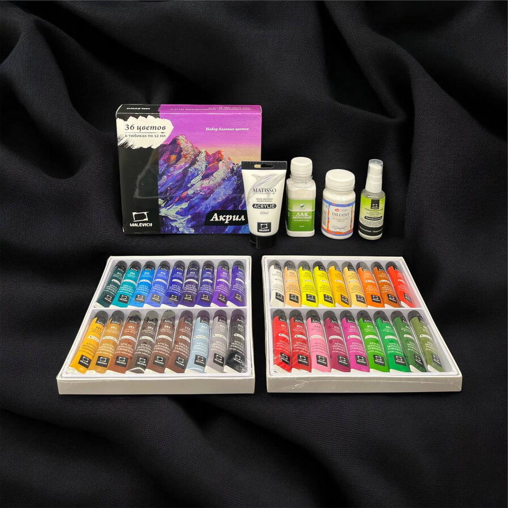 Художественный набор - «Танцующие КОТЫ», рисование акрилом с мини-этюдником