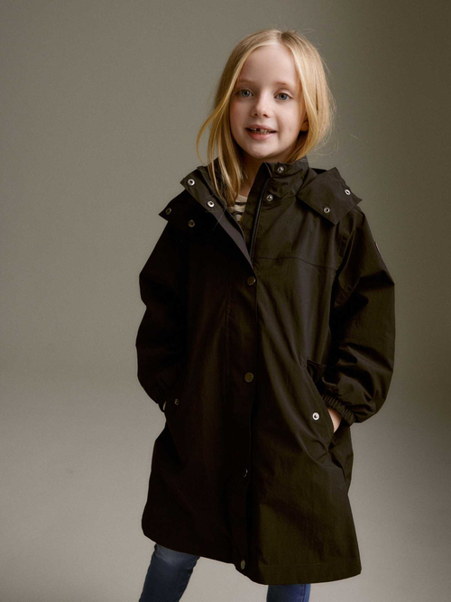 Куртка непромокаемая с капюшоном для девочки Next T78-025, Черный