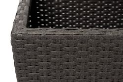 "Капучино" кашпо для цветов плетеное из искусственного ротанга, цвет графит