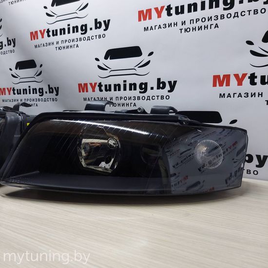 Передние фары black для Audi A4 B6