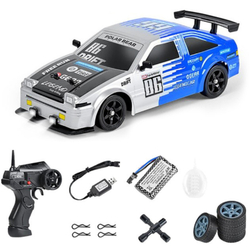 Радиоуправляемая машина для дрифта HB Toyota AE86 (4WD, свет, пар, акб, 1:16) - SC16A07-1 синий