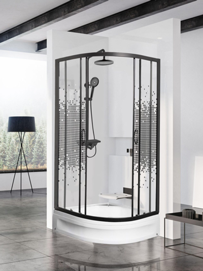 Душевое ограждение МОНОМАХ ДУ  80/180 МЗ BL  10000008618 без поддона