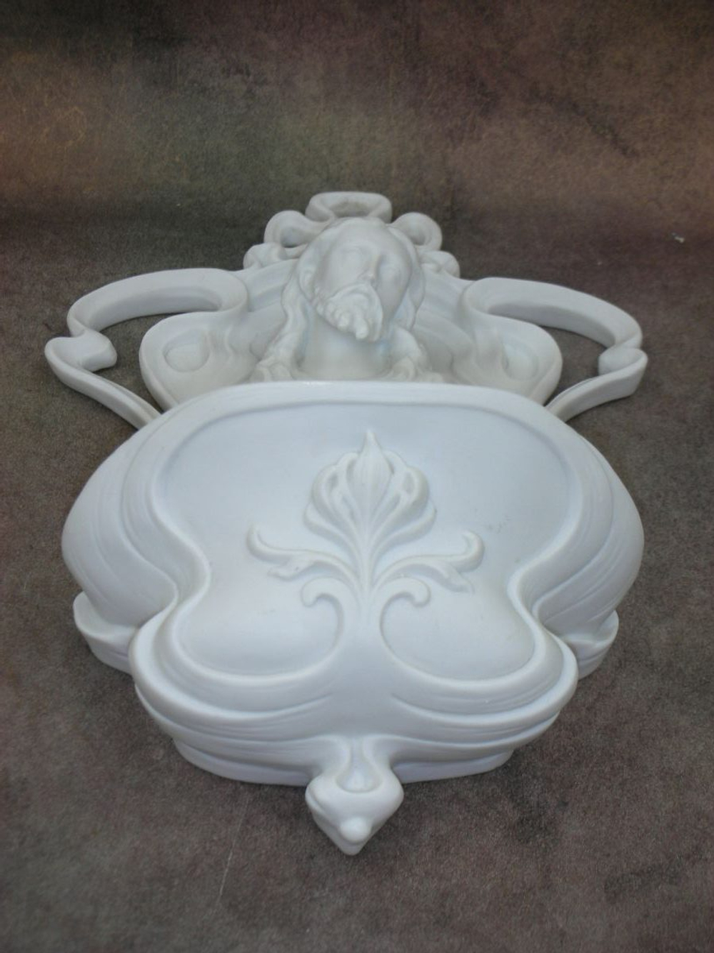 Статуэтка. Фарфор. Иисус, омовение рук панно настенное. Volkstedt. Германия