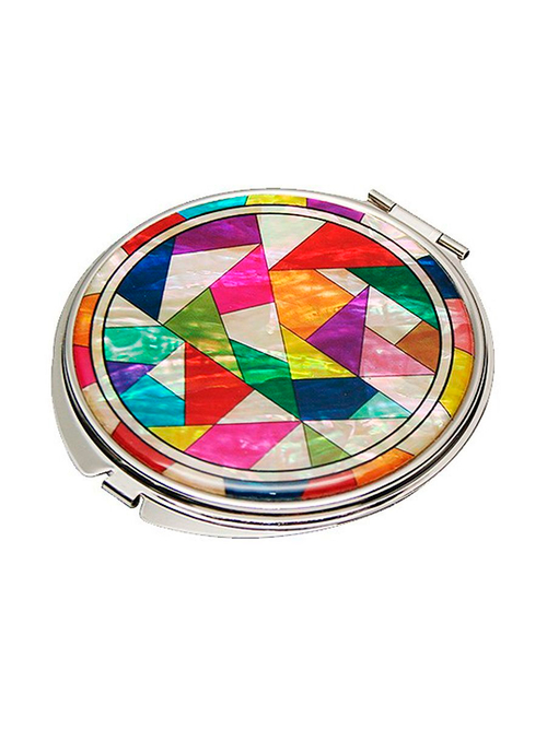 Зеркальце складное ручной работы Мозаика, Южная Корея 75мм