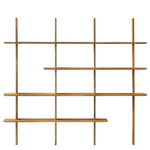 Стеллаж настенный из массива дуба Берг 4