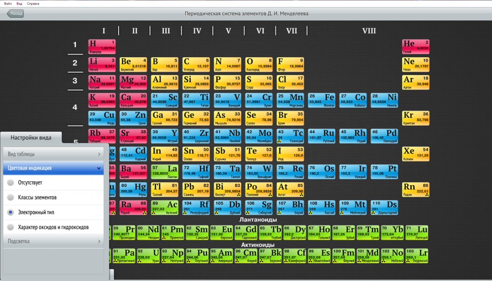ОС3. Интерактивная таблица Менделеева Д.И. 1.7 (Электронная лицензия на одно рабочее место на 5 лет)