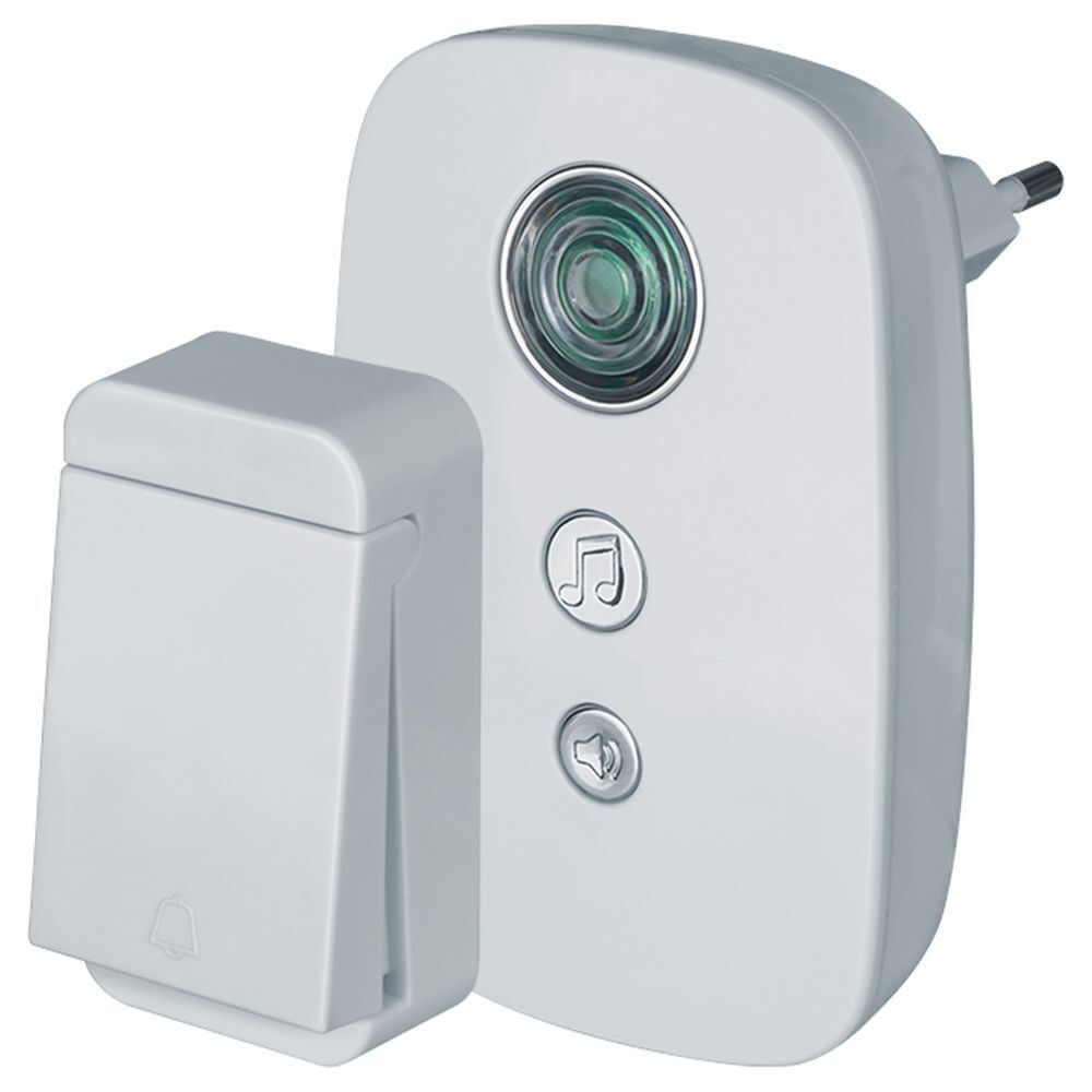 Звонок дверной беспров, на бат, без бат, Navigator, 61 269 NDB-D-AC01-1V1-WH, 20329