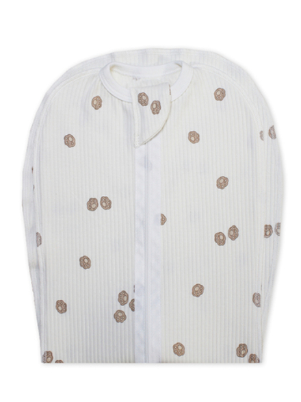 Пеленальный кокон Лапки Рубчик Экрю RinaAmari