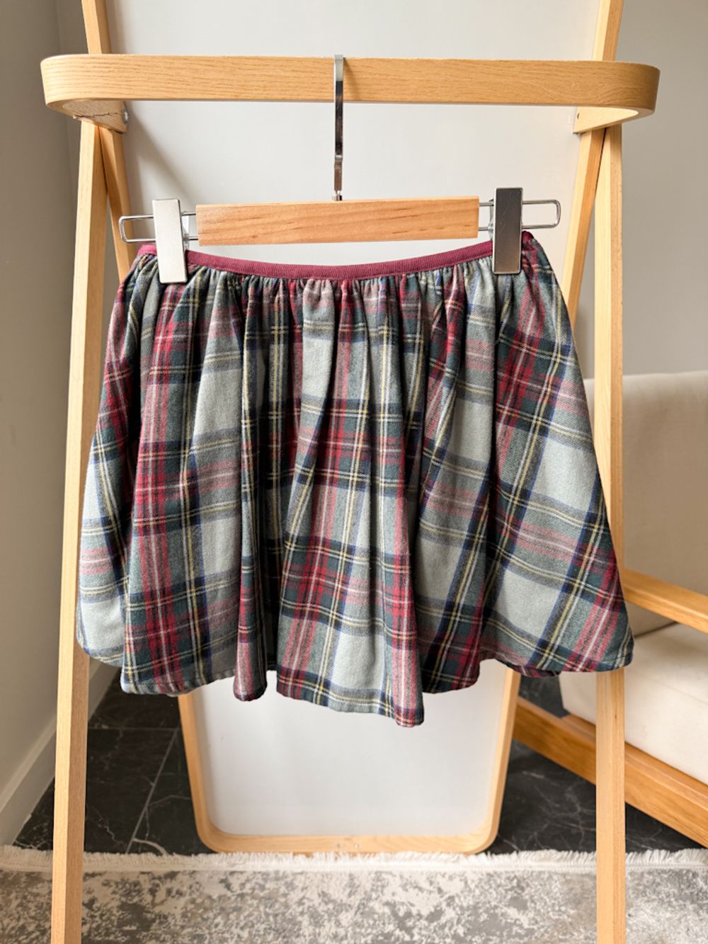 Новая хлопковая юбка в клетку Mona Clan Ghost, 128