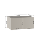 Шкаф Бруно кашемир современный 2-х дверный с антресолью 80×260×51 Альбина