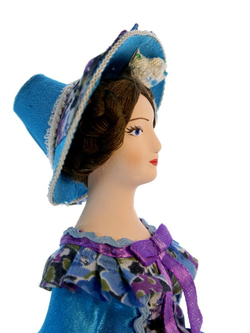 Кукла фарфоровая Дама в шляпке