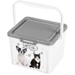 Контейнер для корма с декором lucky pet 5,3л (серый)