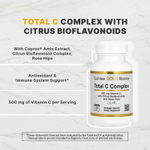 California Gold Nutrition, Total C Complex, комплекс с аскорбиновой кислотой, амлой, цитрусовыми биофлавоноидами и экстрактом шиповника, 500 мг, 60 растительных капсул