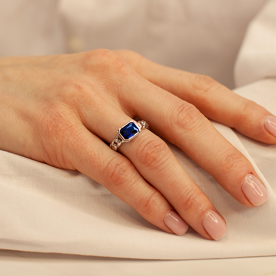 Кольцо Fiore Luna SAPPHIRE KBR03005-03