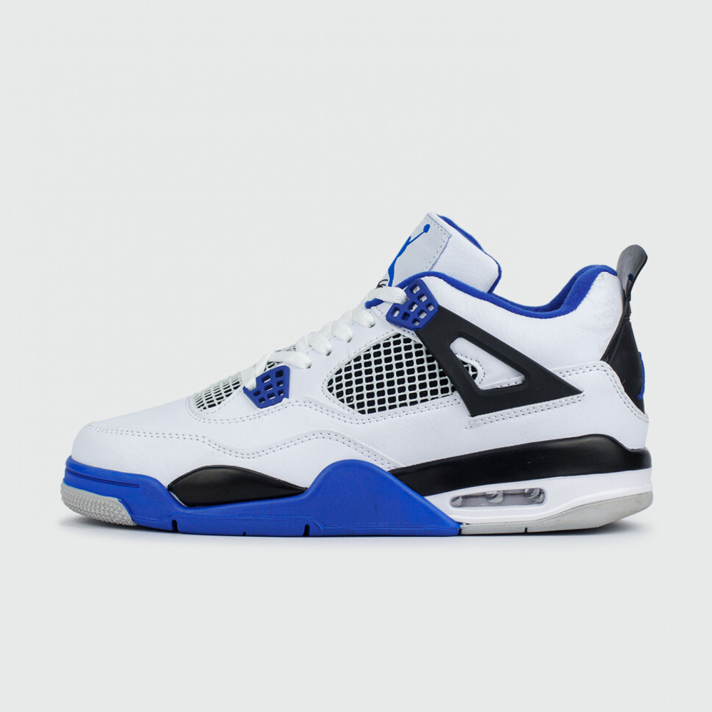 кроссовки Air Jordan 4 White / Blue / Black