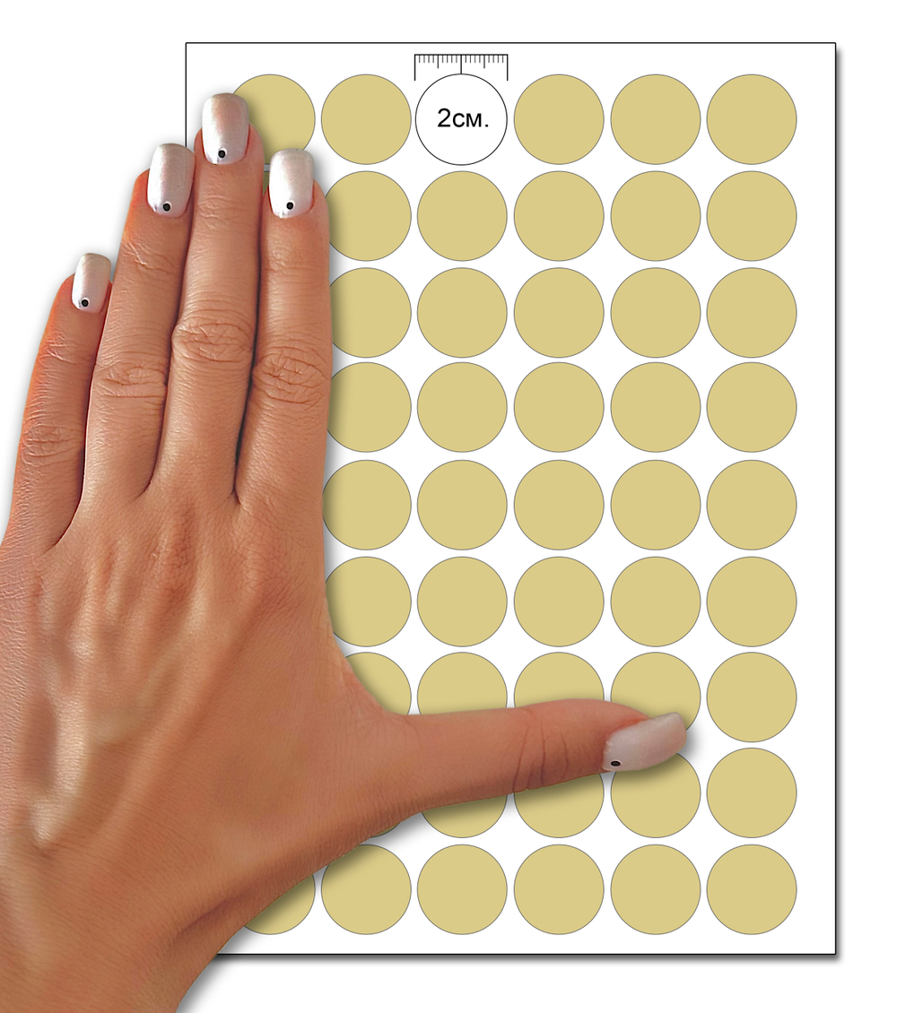 Бежевые виниловые наклейки для маркировки Policomprint М4, 20 мм.