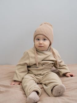 Шапка вязаная-резинка хлопковая (Сандал) КЭП БОН-БОН