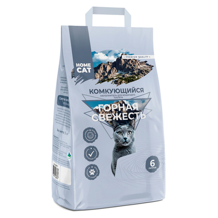 Комкующийся наполнитель HOMECAT Горная свежесть для кошачьих туалетов 3 кг