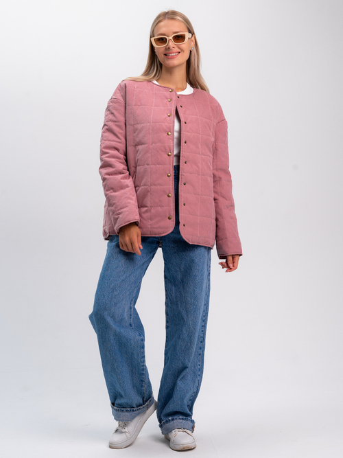 Куртка-пиджак "Гамма" серо-розовый