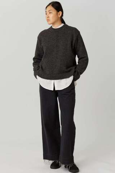 Свитер из шерсти темно-серого цвета