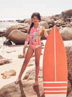 Купальник слитный на молнии для девочки Next AB7-019, Розовый