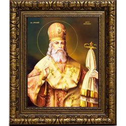 Арсений Ростовский (Мацеевич) митрополит свя­щен­но­му­че­ник. Икона на холсте.