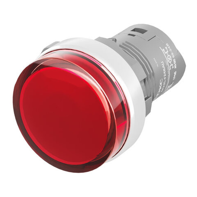 Сигнальный индикатор со встроенным диодом 9-24В, красный, алюминий, зажим Push-In