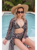 купальник раздельный с парео и накидкой комплект для пляжа