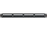 Патч-панель  NikoMax NMC-RP24UD2-ES-1U-BK