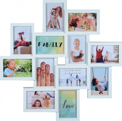 HENZO 81216 на 12 фото 10х15 FriendsGallery пластик (белая) ф/рамка-галерея